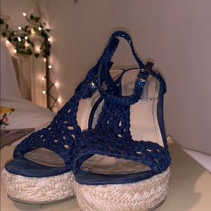 Steve Madden Navy Wedges